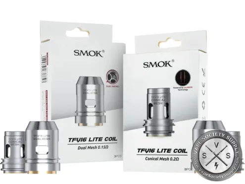 SMOK TFV16 Lite Coil boxes, Dual Mesh 0.15Ω and Conical Mesh 0.2Ω, with loose coils