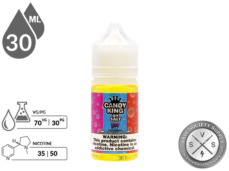 Berry Dweebz Candy King On Salt 30ml bottle with VG/PG and nicotine strength icons