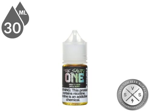 Sweet & Sour Apple Berry THE SALTY ONE 30ml bottle, front label