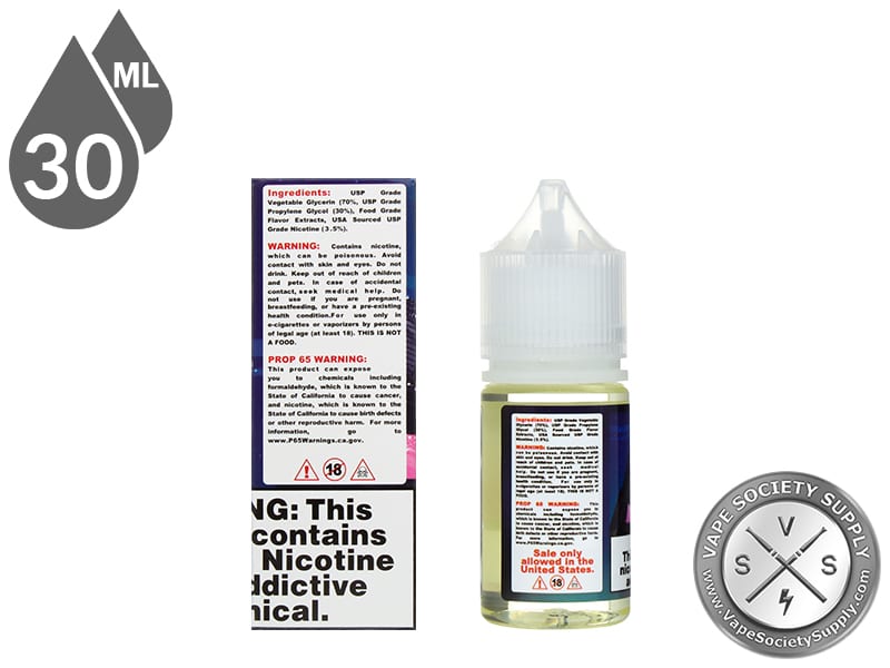 Pink Squares Candy King On Salt 30ml box back and bottle back label