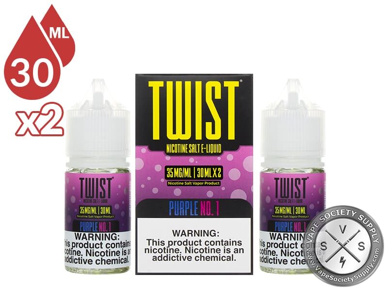 Purple No. 1 by Twist Salt 60ml bottles and box