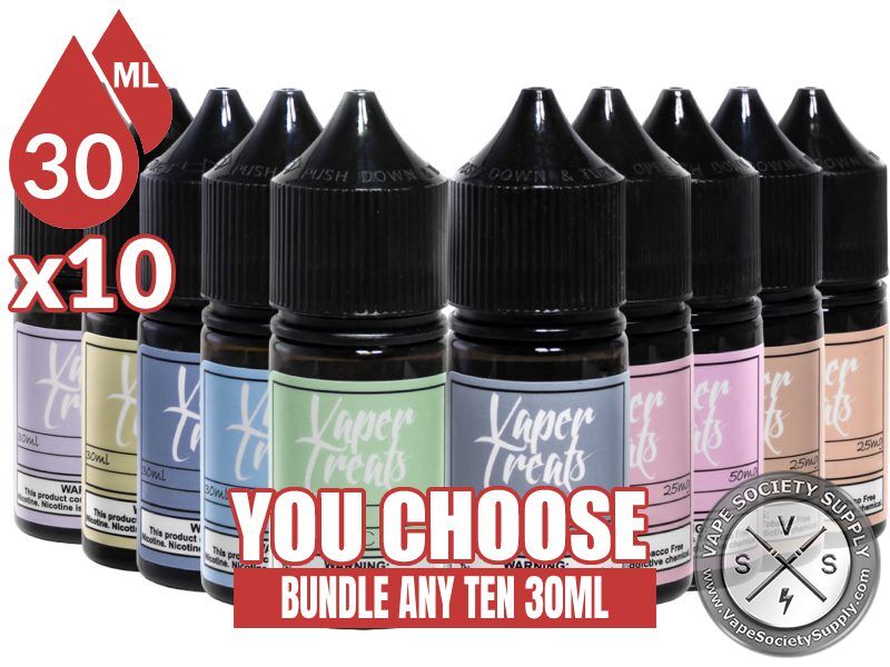 Vaper Treats Salt Bundle 10x30ml (300ml): 10 bottles with a You Choose banner
