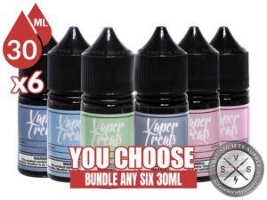 Vaper Treats Salt Bundle 6x30ml (180ml): 6 bottles with a You Choose banner