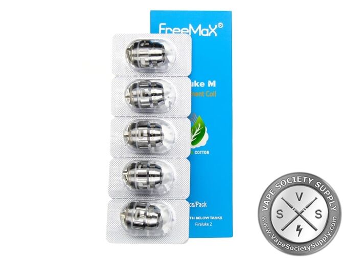 A strip of five FreeMax TX coils in front of the blue Fireluke M coil box