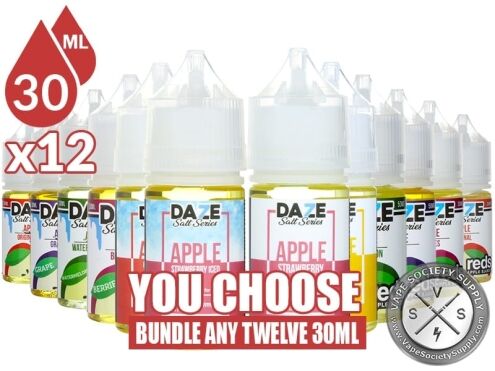 Reds Apple 7 Daze Salt Bundle 12x30ml (360ml): 12 bottles with a You Choose banner