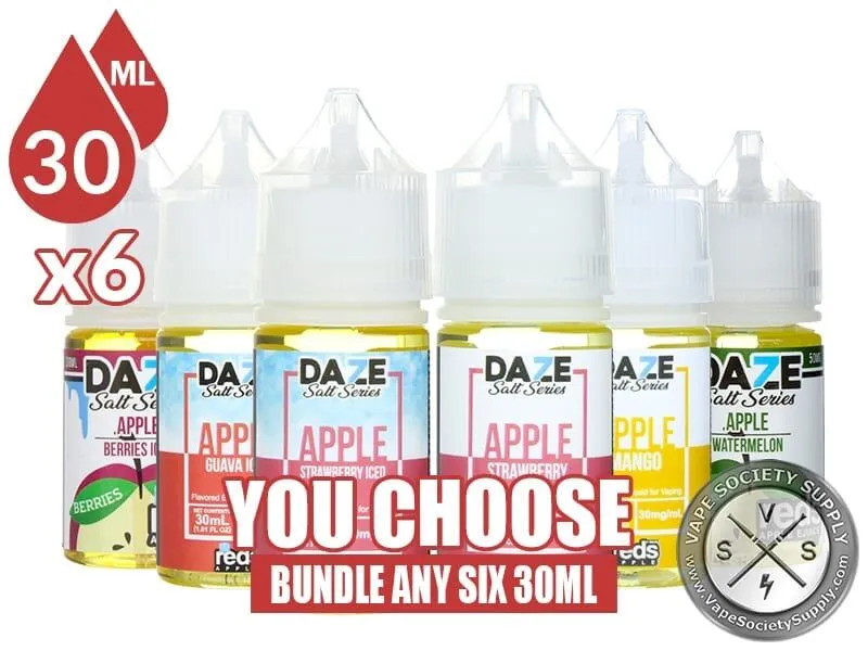 Reds Apple 7 Daze Salt Bundle 6x30ml (180ml): 6 bottles with a You Choose banner