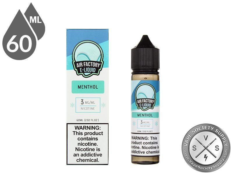 Menthol by Air Factory 60ml bottle and box