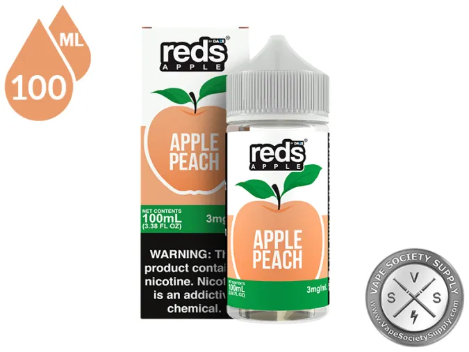 Peach Reds Apple 7 Daze 100ml bottle and box