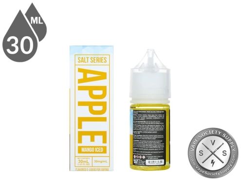 Mango Iced Reds Apple 7 Daze Salt 30ml box side and bottle label