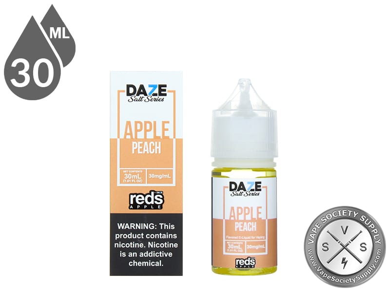Peach Reds Apple 7 Daze Salt 30ml bottle and box