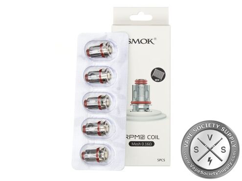 SMOK RPM 2 Coil Mesh 0.16Ω box with a blister pack of five coils