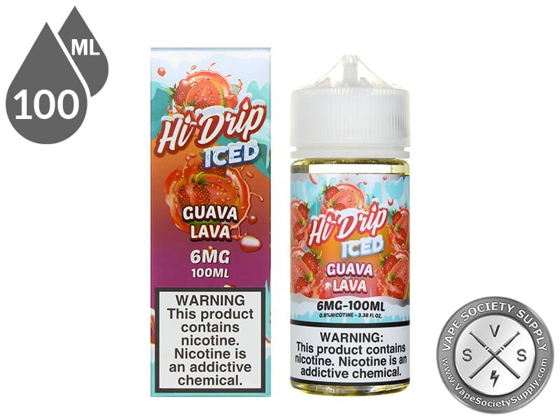 Guava Lava Iced by Hi Drip 100ml bottle and box