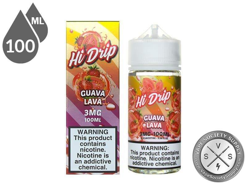 Guava Lava by Hi Drip 100ml bottle and box