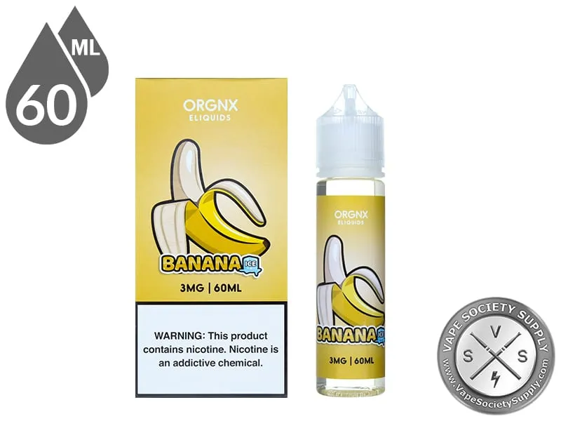 Banana Ice by ORGNX 60ml bottle and box