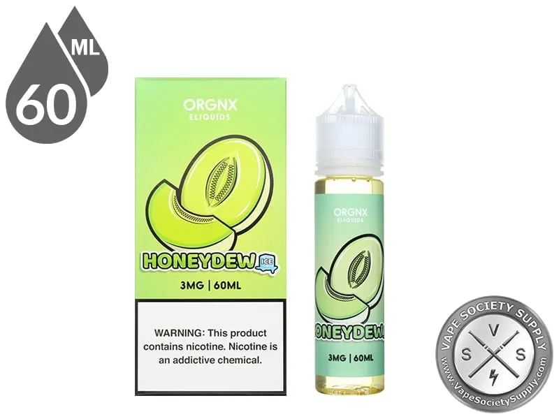 Honeydew Ice by ORGNX 60ml bottle and box