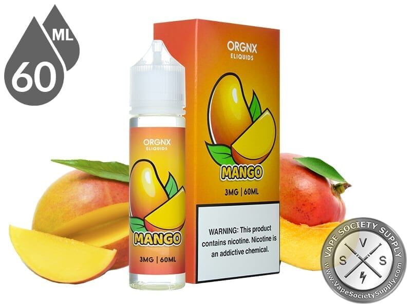 Mango by ORGNX 60ml bottle and box with mangoes