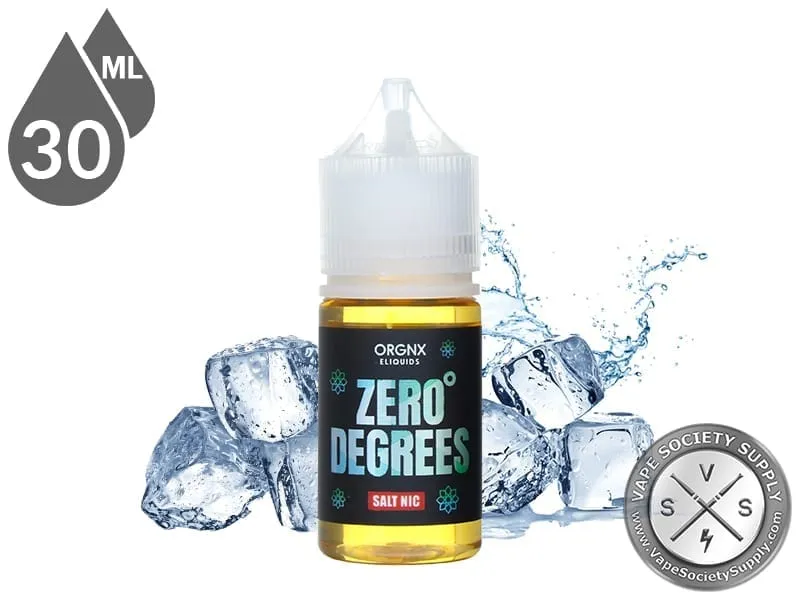 Zero Degrees by ORGNX Salt Nic 30ml bottle with ice