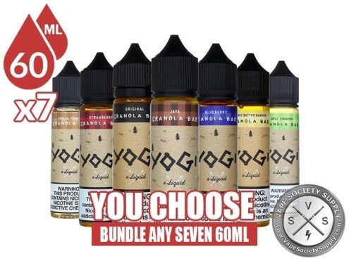 YOGI Granola Bar Bundle 7x60ml (420ml): 7 bottles with a You Choose banner