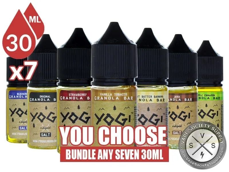 YOGI Salt Bundle 7x30ml (210ml): 7 bottles with a You Choose banner