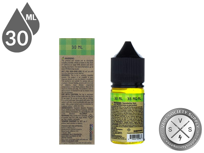 Apple Cinnamon Granola Bar by YOGI Salt 30ml box and bottle, back labels