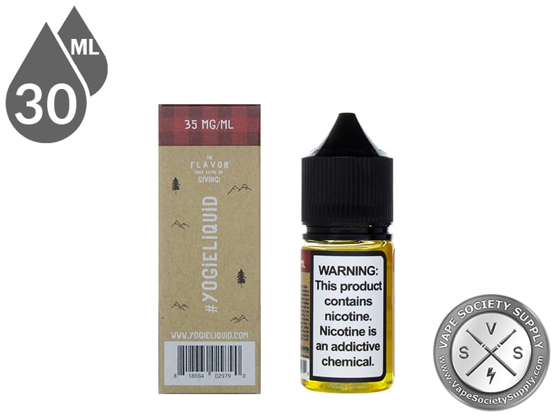 Strawberry Granola Bar by YOGI Salt 30ml box side and bottle with the nicotine warning label