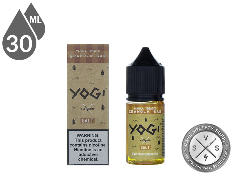 Vanilla Tobacco Granola Bar by YOGI Salt 30ml bottle and box