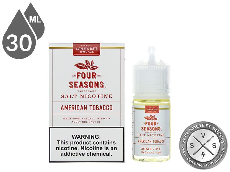 American Tobacco by Four Seasons Salt 30ml bottle and box