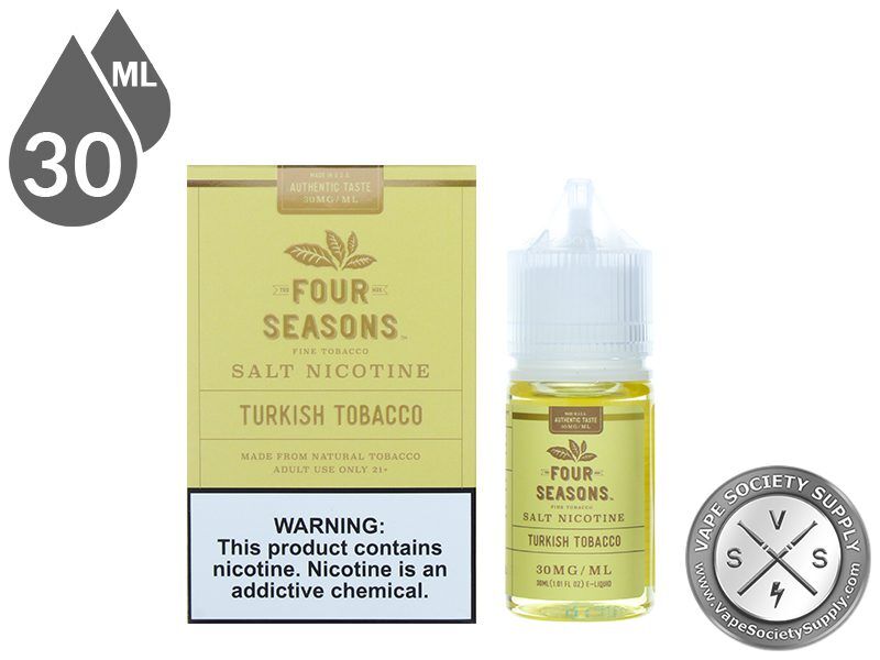 Turkish Tobacco by Four Seasons Salt 30ml bottle and box