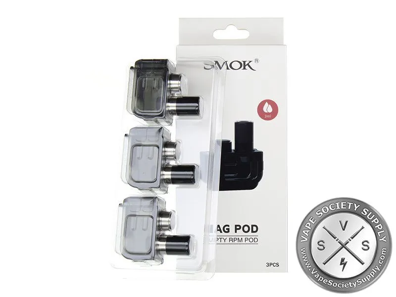 SMOK MAG POD Empty RPM Pod box, 3ml, 3 pcs, with three pods in a blister pack