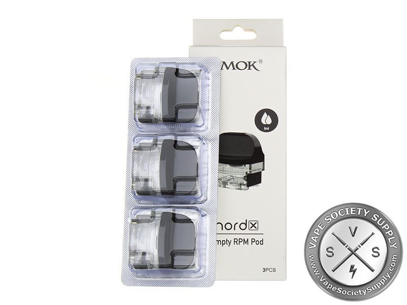 SMOK Nord X Empty RPM Pod box, 3 pcs, with three pods in a blister pack