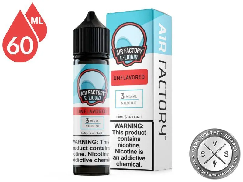 Unflavored by Air Factory 60ml bottle and box