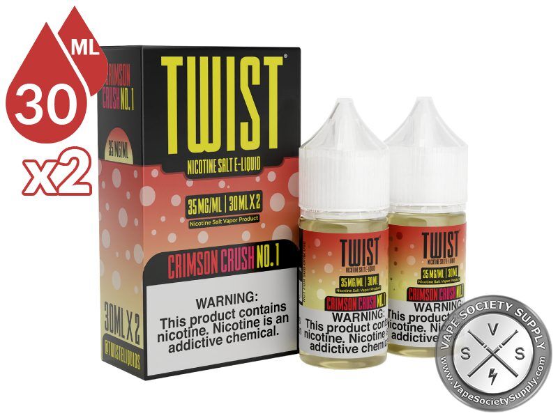 Crimson Crush No. 1 by Twist Salt 60ml bottles and box