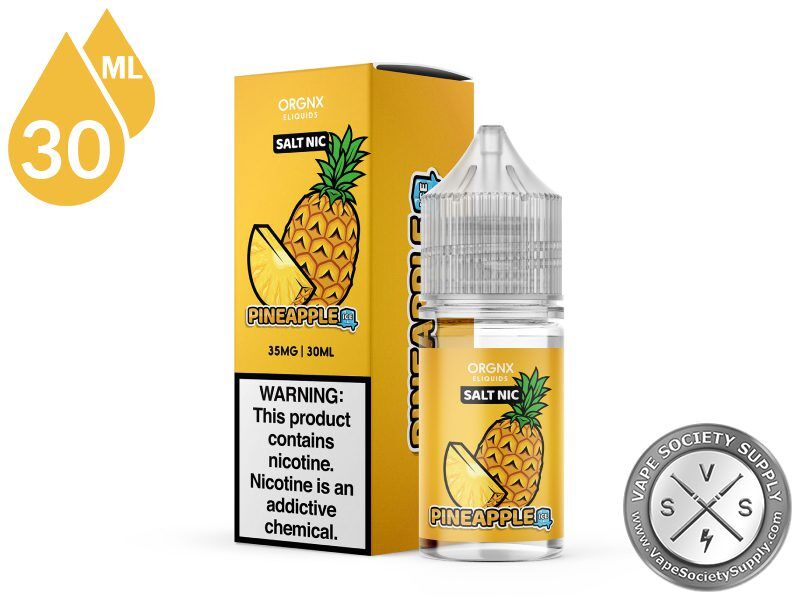 Pineapple Ice by ORGNX Salt Nic 30ml bottle and box