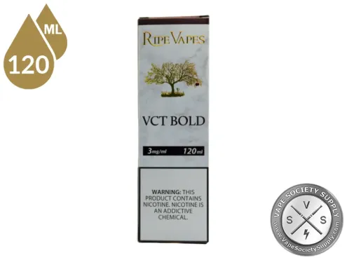 VCT Bold by Ripe Vapes 120ml box