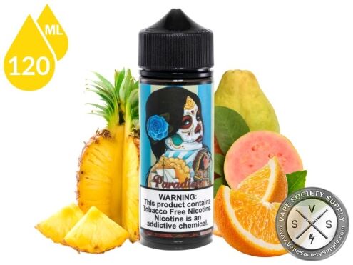 Paradise by Adam Bomb 120ml bottle with pineapples, guavas and oranges