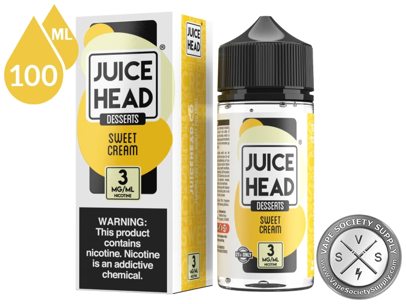 Sweet Cream Juice Head Desserts 100ml bottle and box