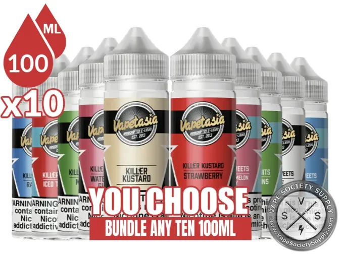 Vapetasia Vape Juice Bundle 10x100ml (1000ml): 10 bottles with a You Choose banner
