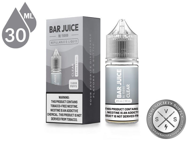 Clear by Bar Juice Salt 30ml bottle and box