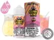Pink Lemonade Strips Candy King 100ml bottle and box with a pitcher of lemonade and a glass of pink lemonade
