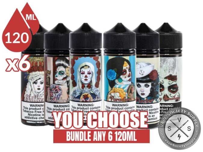 Adam Bomb Bundle 6x120ml (720ml): 6 bottles with a You Choose banner