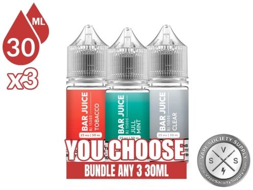 Bar Juice Salts Bundle 3x30ml (90ml): 3 bottles with a You Choose banner