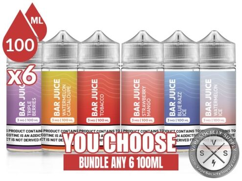 Bar Juice Bundle 6x100ml (600ml): 6 bottles with a You Choose banner