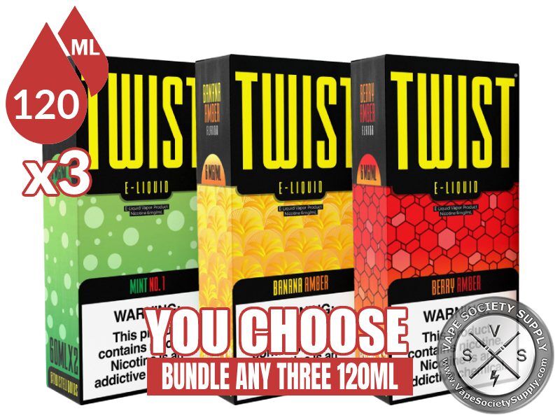 Twist Bundle 3x120ml (360ml): 3 boxes with a You Choose banner