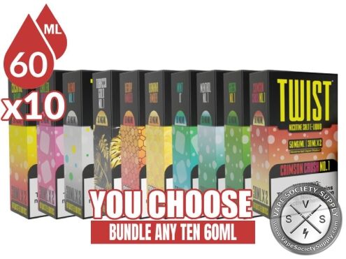 Twist Salt Bundle 10x60ml (600ml): 10 boxes with a You Choose banner