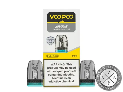 Voopoo ARGUS Top Fill Cartridge V2 box, 2ml 1.0Ω, 3 PCS, with two pods