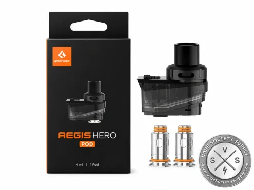 Geekvape Aegis Hero Pod box, 4ml, 1 pod, with the pod and two B coils