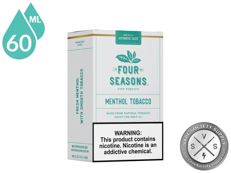 Menthol Tobacco by Four Seasons 60ml box