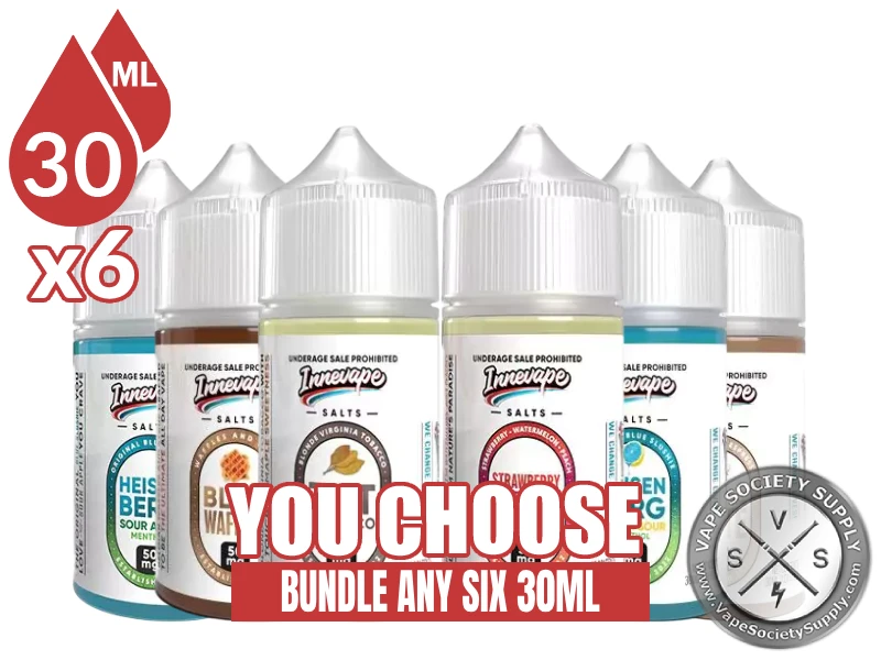 Innevape Salts Bundle 6x30ml (180ml): 6 bottles with a You Choose banner