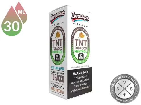 TNT Tobacco Menthol Innevape Salts 30ml box