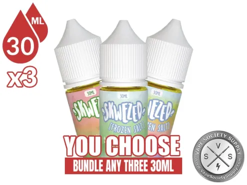 Skwezed Salt Bundle 3x30ml (90ml): 3 bottles with a You Choose banner